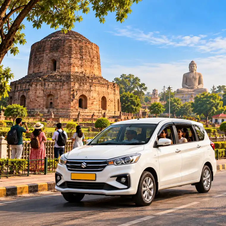 Local sightseeing car rental in Gaya city with hourly packages